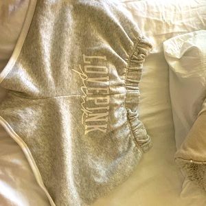 Victoria secret “ Pink”  light grey sweat shorts